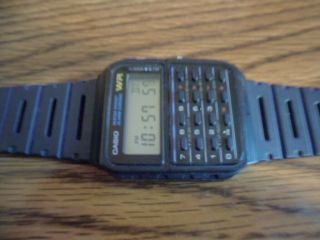 Vintage Casio Calculator Watch 437 CA - 53W Chronograph Alarm Black - Battery 3