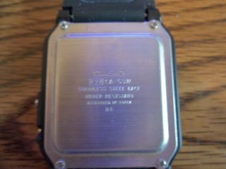 Vintage Casio Calculator Watch 437 CA - 53W Chronograph Alarm Black - Battery 6