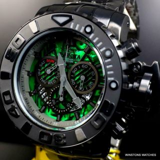 Invicta Sea Hunter Gen Ii Green Abalone Swiss Mvt 58mm Black Steel Watch
