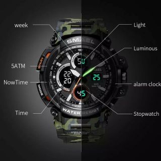 SMAEL Sport montres 2018 hommes montre LED étanche montre numérique homme horlog 4