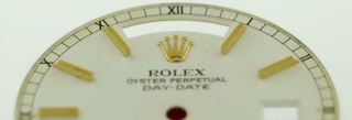 Men Rolex DayDate 36mm 18238 18038 Matte White Stick Dial 18KY Y23 4