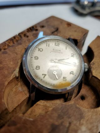 Rare Vintage 1950 ' s ELGIN SPORTSMAN Made in France 17 Jewels Mens Wrist Watch 2