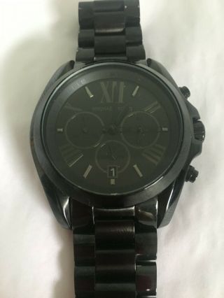 Michael Kors Mk5550 Bradshaw Black Stainless Steel Chrono Dial Unisex Watch