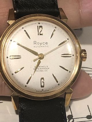 Vintage Royce Automatic 21j - Nos =new Old Stock Men Watch=run