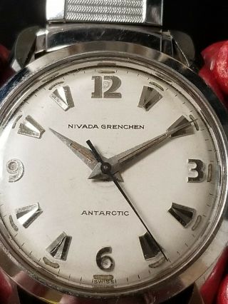 Vintage 50s Croton Nivada Grenchen Antarctic Automatic Wristwatch Rus