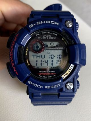 G Shock Frogman Gf1000nv Blue Rare Tough Solar Casio