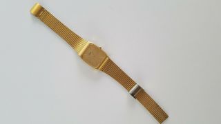 Vintage Seiko Men ' s Analog Bracelet Watch Quartz Gold Tone Stainless Steel 3