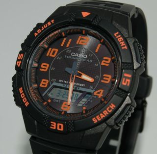 Casio Tough Solar Digital 100m Orange/black 5208 Quartz Mens Watch