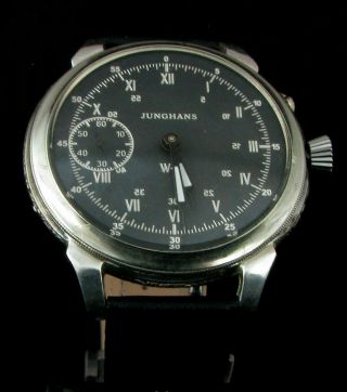 Junghans Vintage Wwii Era Elite Air Force Luftwaffe Large Wristwatch