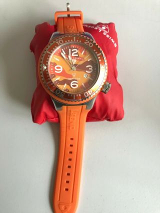Swiss Legend Neptune Watch - Rare Orange Camo - Swiss Movement Stainless Bezel