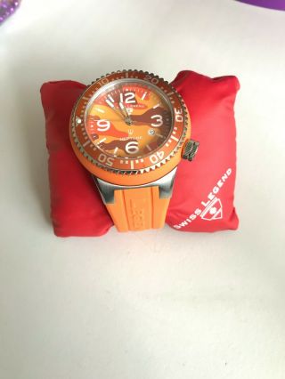 Swiss Legend Neptune Watch - Rare Orange Camo - Swiss Movement Stainless Bezel 2