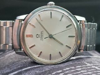 Vintage Omega Automatic Stainless Steel 17 Jewels Mens Watch Cal 550