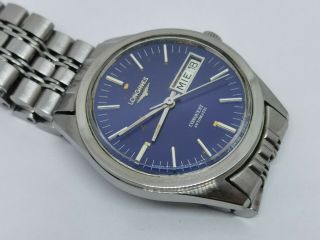 Vintage Longines Conquest Automatic Day/date Blue Dial - Cal L636.  1 - 35 Mm