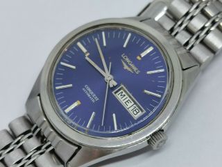 Vintage Longines Conquest Automatic Day/Date Blue Dial - Cal L636.  1 - 35 mm 2