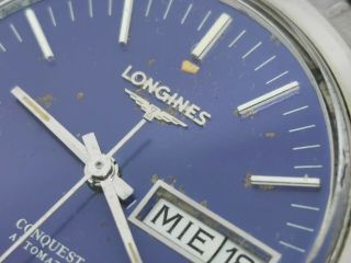 Vintage Longines Conquest Automatic Day/Date Blue Dial - Cal L636.  1 - 35 mm 4