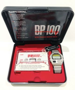Casio Bp - 100 Blood Pressure Monitor & Pulse Wrist Watch | Water Resistant 50m