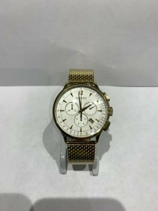 Movado Men ' s Watch Circa Chronograph Yellow Gold Expansion Bracelet 0607080 2