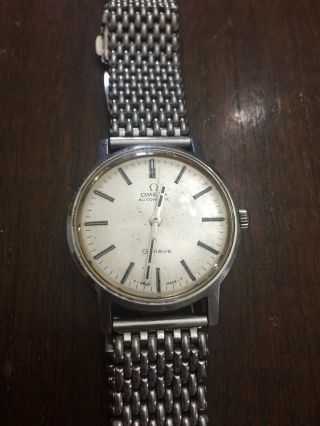 Rare Vintage Omega Geneve Automatic 24 Jewel Mens Gents Wristwatch Watch