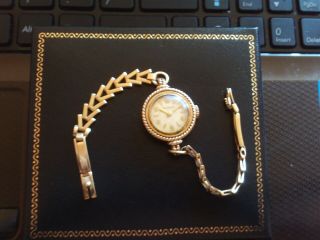 Vintage 9ct Gold Ladies Jaeger Le Coultre Cocktail Watch With 9ct Gold Bracelet