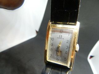 Vintage Men ' s Omega 14K Solid Gold Wrist Watch - Very 5