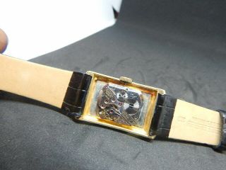 Vintage Men ' s Omega 14K Solid Gold Wrist Watch - Very 6