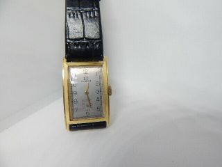 Vintage Men ' s Omega 14K Solid Gold Wrist Watch - Very 9