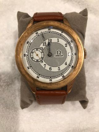 Omega Antique 1910’s Men’s Large Wristwatch Asymmetric Asymmetrical Deco Dial