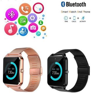 Bluetooth Smart Watch Gsm Sim Phone Mate Z60 Stainless Steel For Ios Android