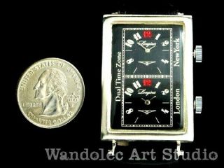 Longines Vintage Men ' s Wrist Watch Art Deco Men Black Silver Mens Wristwatches 11