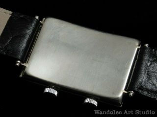 Longines Vintage Men ' s Wrist Watch Art Deco Men Black Silver Mens Wristwatches 5