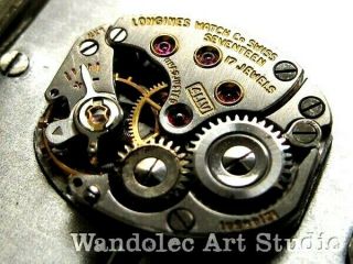 Longines Vintage Men ' s Wrist Watch Art Deco Men Black Silver Mens Wristwatches 8