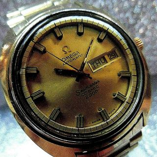 38mm Vintage Omega Seamaster Cosmic 2000 Gold Capped Automatic Mens Watch