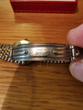 CARTIER Stainless Steel and 18k Yellow Gold Must De Cartier 21 Bracelet Watch. 5