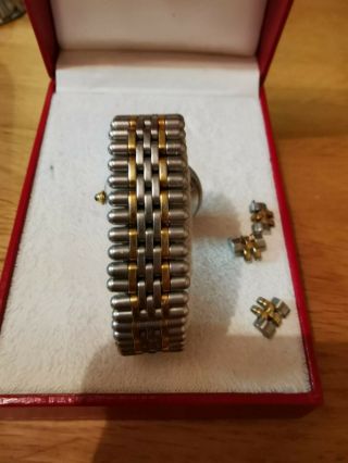 CARTIER Stainless Steel and 18k Yellow Gold Must De Cartier 21 Bracelet Watch. 8