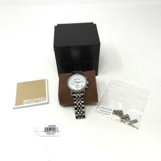 Michael Kors Ritz Mother Of Pearl Face Silver - Tone Mk5020 Wrist Watch For Women