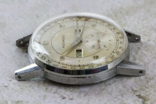 Vintage Movado Triple - Date Calendar Wristwatch 33mm Steel NR FOR REPAIR 8