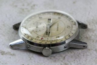 Vintage Movado Triple - Date Calendar Wristwatch 33mm Steel NR FOR REPAIR 9
