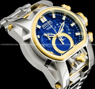 Invicta Reserve Zeus Magnum Swiss Chronograph Gold Silver Blue Dial Watch 20111 4