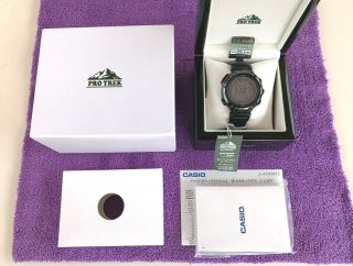 Casio Pro Trek Prx - 2000lc - 1jf Black Titanium Wrist Watch Manaslu Japan