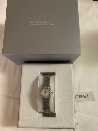 Lovely Ladies Ebel White Gold And Stainless Steel Watch With Diamonds V30