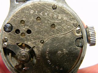 Ingersoll 1930 ' s Metal Band Mickey Mouse Wristwatch In Exceptional 7