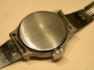 Ingersoll 1930 ' s Metal Band Mickey Mouse Wristwatch In Exceptional 8