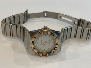 Omega Constellation Cal.  1455 Swiss 18k Gold Stainless Steel Quartz Ladies Watch