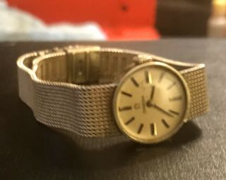 Vintage Ladies Omega Ladymatic With Date.  Gold Filled Stretch Band
