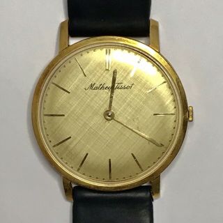 Vintage Mathey - Tissot 18k Yellow Gold Watch