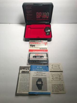 Casio Bp100 Digital Lcd Blood Pressure Monitor Watch - Needs Battery & Band