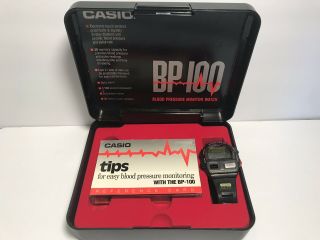 CASIO BP100 Digital LCD Blood Pressure Monitor Watch - Needs Battery & Band 4