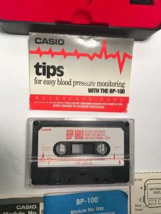 CASIO BP100 Digital LCD Blood Pressure Monitor Watch - Needs Battery & Band 6