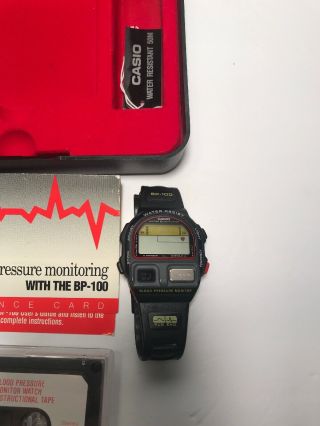 CASIO BP100 Digital LCD Blood Pressure Monitor Watch - Needs Battery & Band 7