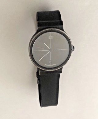 Vintage Iwc Porsche Design Date Titanium Swiss Watch W Black Face & Band